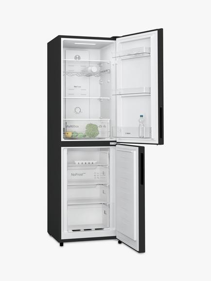 Bosch Series 2 Freestanding 50/50 Fridge Freezer, KGN27NWEAG, KGN27NLEAG, KGN27NBEAG - view 2, Black