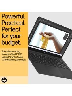 HP 15-fc0017na Laptop, AMD Ryzen 5 Processor, 8GB RAM, 256GB SSD, 15.6" Full HD, Black - view 2, Black