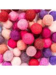 Habico Wool Felt Balls, Pack of 50, Pink
