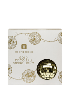 Talking Tables 10 LED Disco Ball Lights, Gold