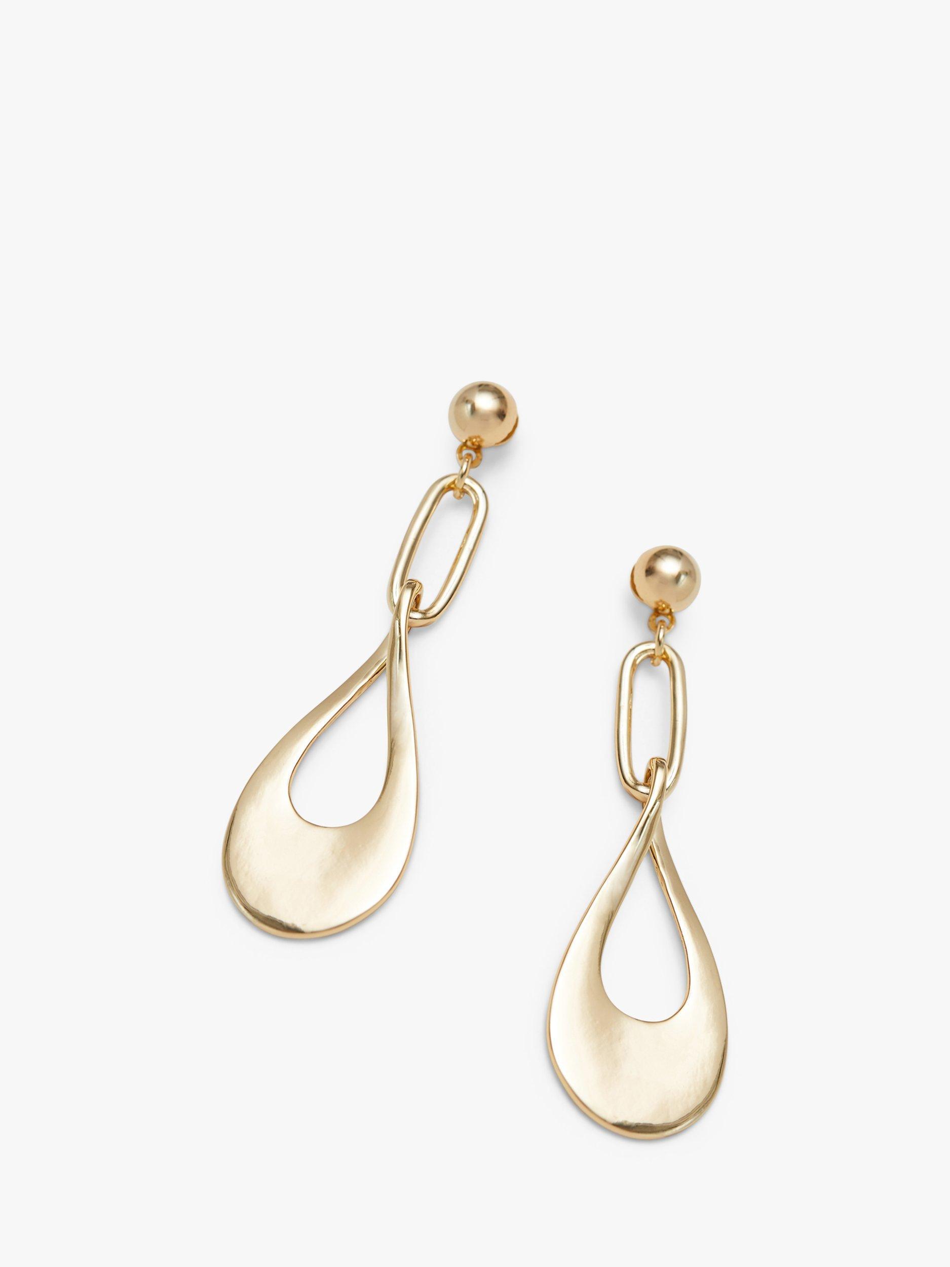 Jon Richard Polished Infinity Drop Earrings, Gold