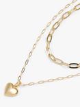 Jon Richard Polished Heart Layered Necklace, Gold