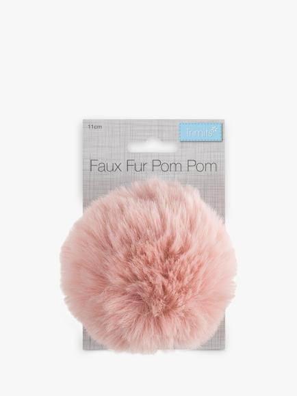 Trimits Faux Fur Pompom, Dia.11cm - view 2, Pink