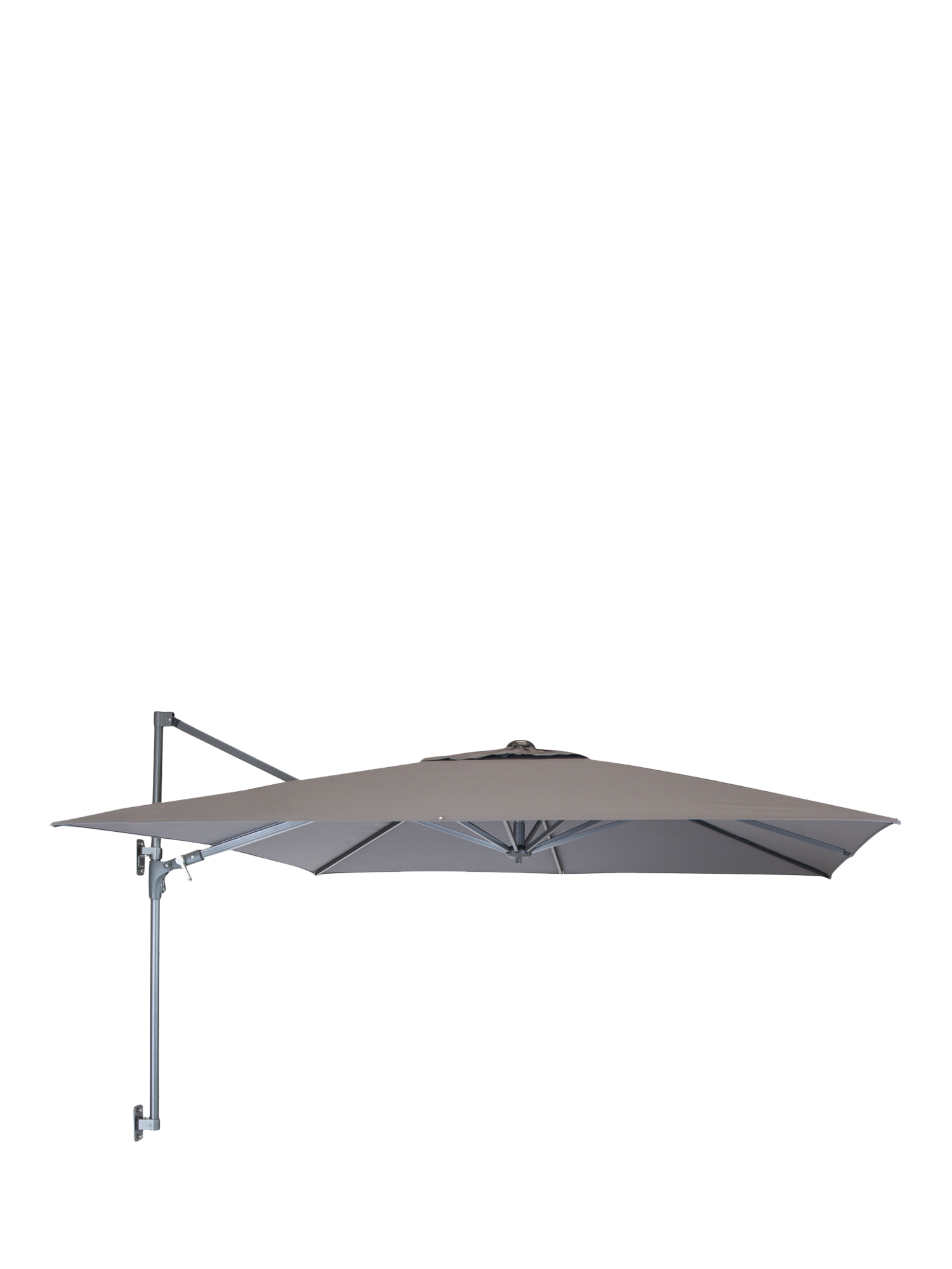 KETTLER Wall Mounted Square Garden Parasol, 2.5m, Taupe
