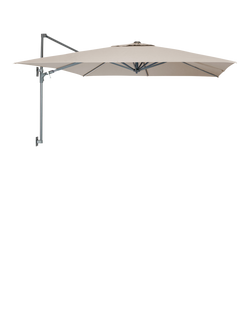 KETTLER Wall Mounted Square Garden Parasol, 2.5m, Taupe, Stone