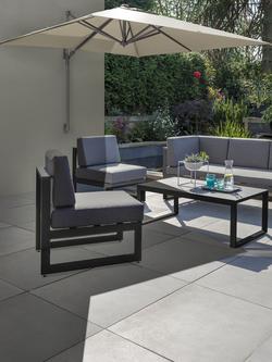 KETTLER Wall Mounted Square Garden Parasol, 2.5m, Taupe - view 2, Stone