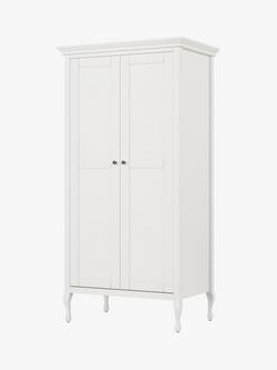 Laura Ashley Rosie Children's Two Door Wardrobe, Cotton White - view 2, Cotton White