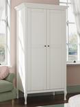 Laura Ashley Rosie Children's Two Door Wardrobe, Cotton White