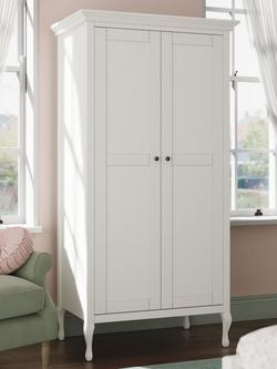 Laura Ashley Rosie Children's Two Door Wardrobe, Cotton White, Cotton White