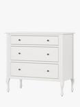 Laura Ashley Rosie Children's 3 Drawer Chest, Cotton White