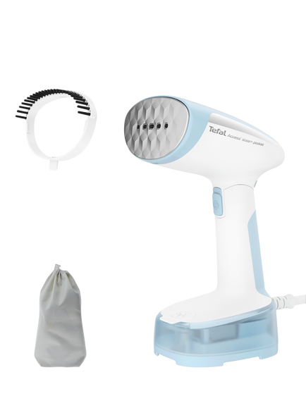 Tefal Access Steam Pocket DT3041 Handheld Clothes Steamer, White/Sky Blue, White/Sky Blue