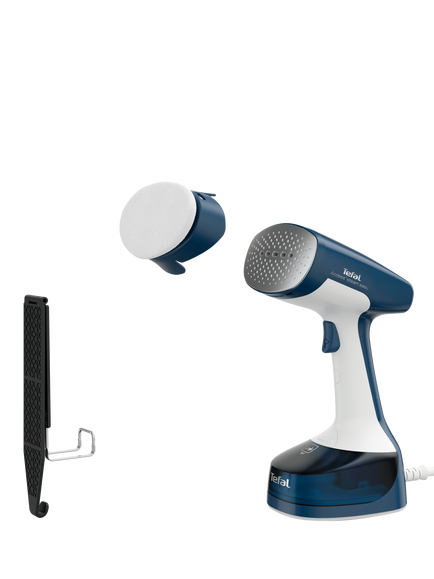 Tefal Access Steam Easy DT7130 Handheld Clothes Steamer, Blue/White, White/Blue