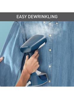 Tefal Access Steam Easy DT7130 Handheld Clothes Steamer, Blue/White - view 2, White/Blue