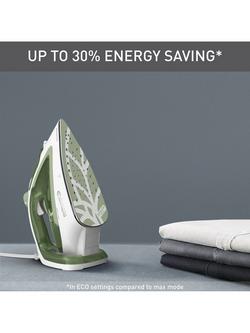 Tefal Easygliss Eco FV5781 Steam Iron, White/Green - view 2, White/Green