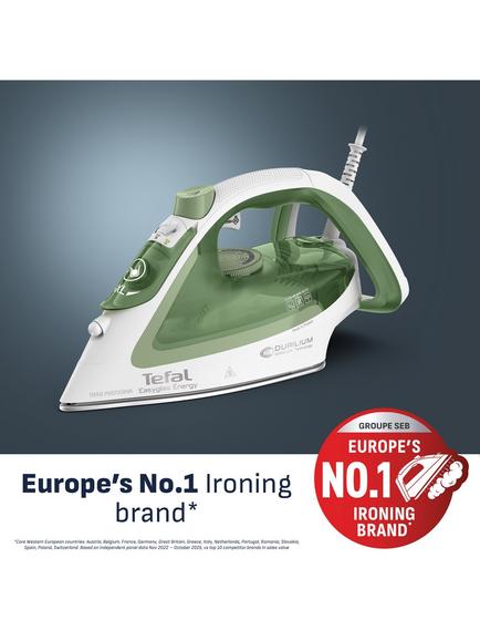 Tefal Easygliss Eco FV5781 Steam Iron, White/Green - view 2, White/Green