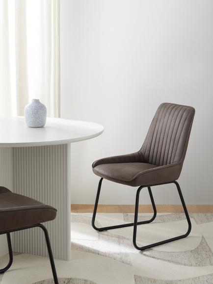 John Lewis Brooks II Side Dining Chairs, Set of 2 - view 2, Mocha