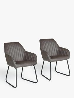 John Lewis Brooks II Dining Armchairs, Set of 2, Mocha