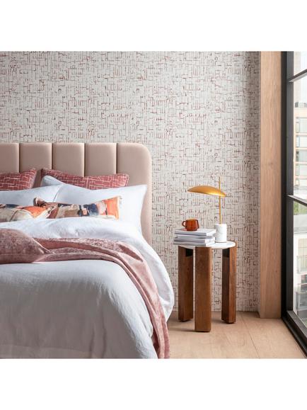 Clarke & Clarke Quadrata Wallpaper - view 2, Blush W0184/01