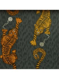 Clarke & Clarke Tigris Wallpaper, Flame W0105/01, Flame W0105/01