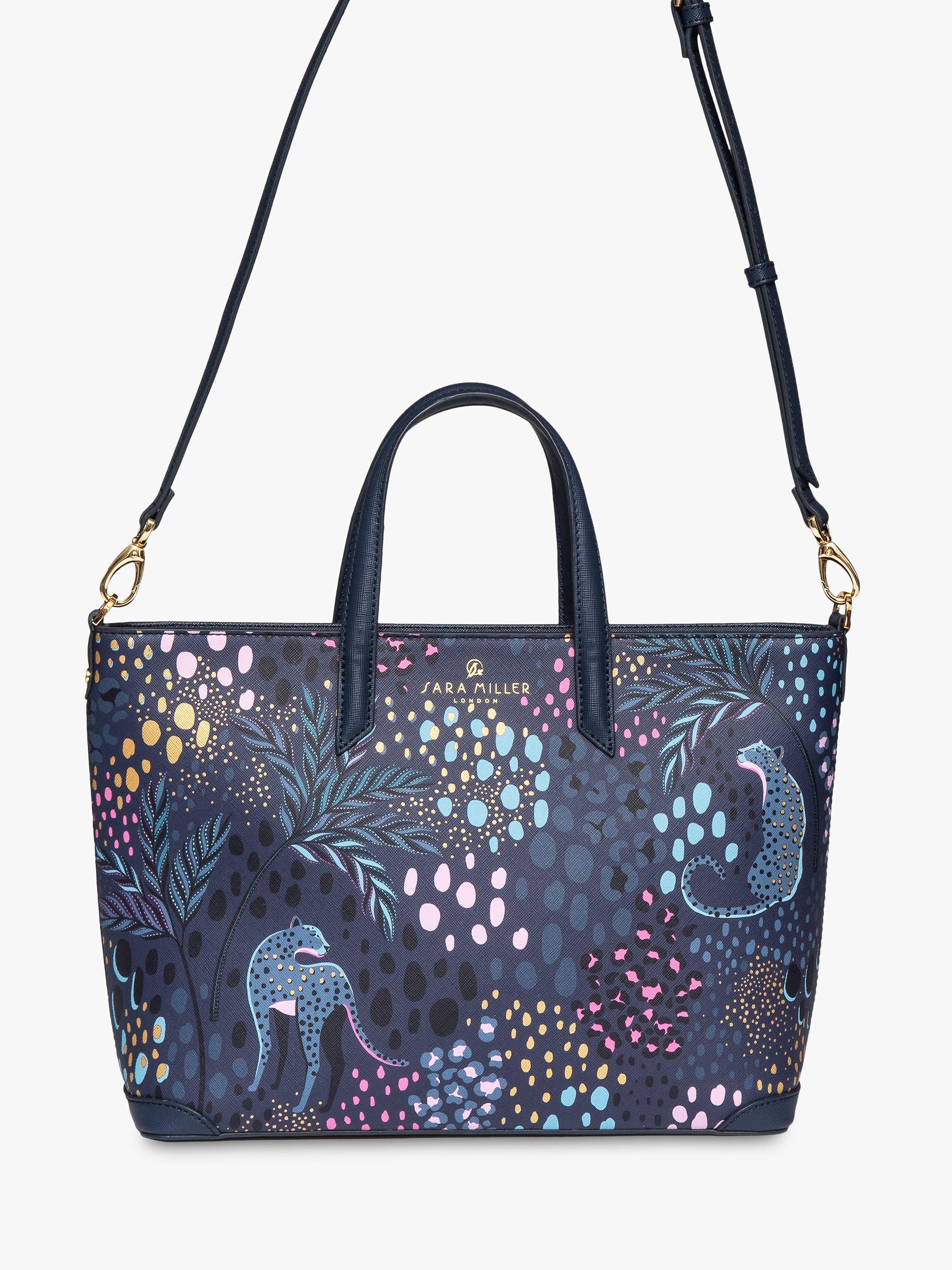 Product image 3 of 7, which shows Sara Miller Medium Tote Bag, Midnight Leopard