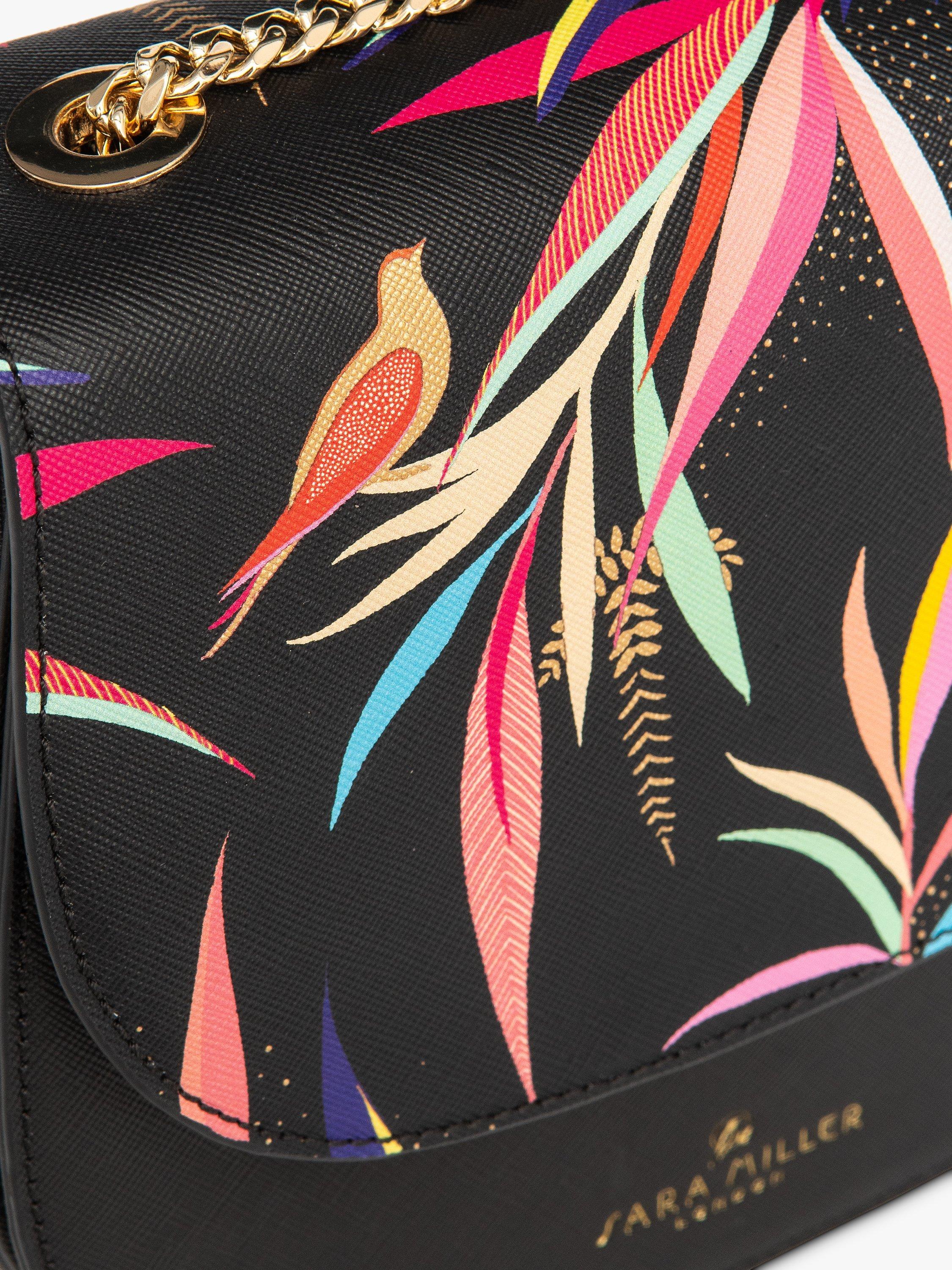 Product image 2 of 5, which shows Sara Miller Half Moon Cross Body Bag, Black Bamboo