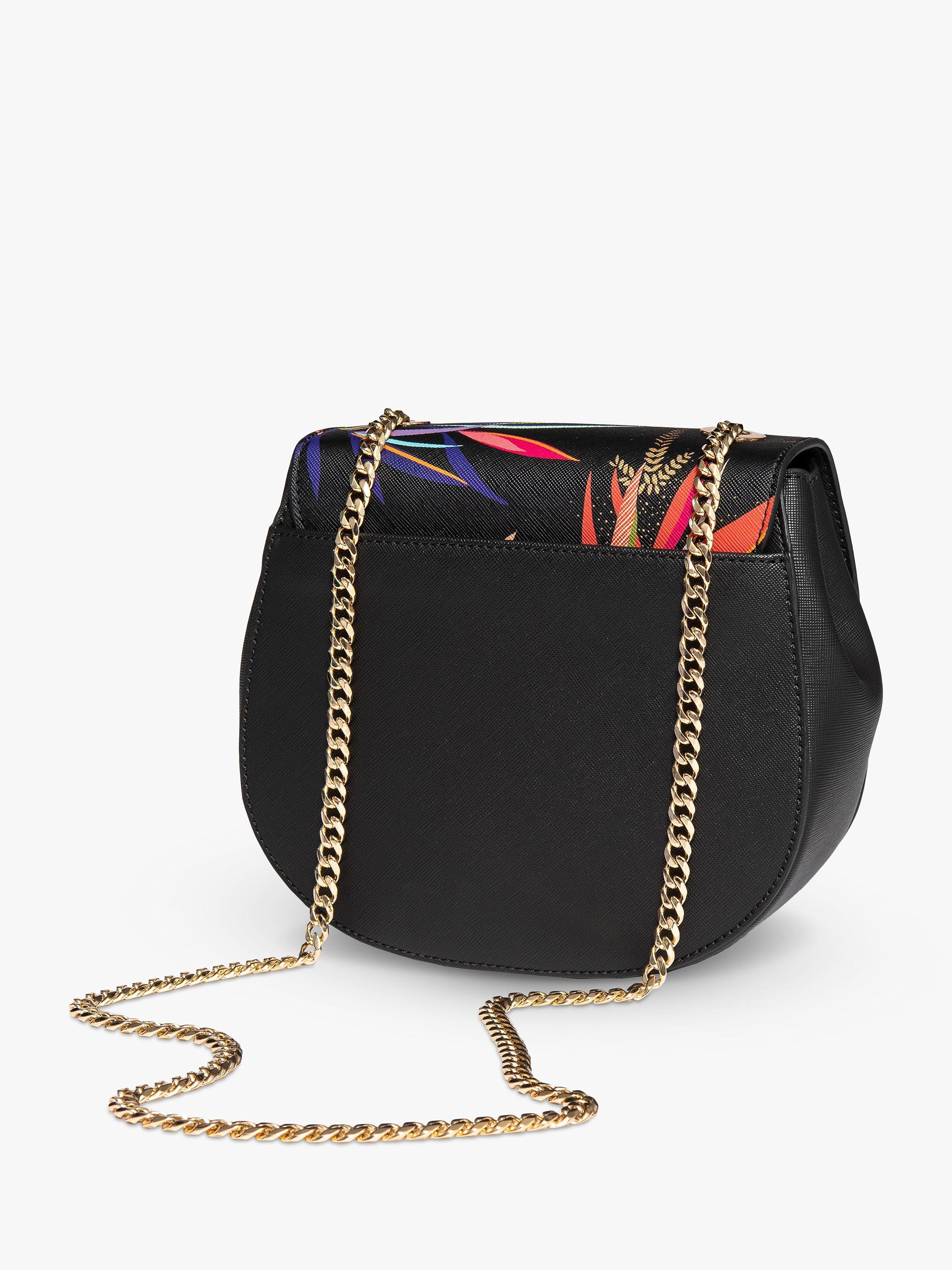 Product image 5 of 5, which shows Sara Miller Half Moon Cross Body Bag, Black Bamboo