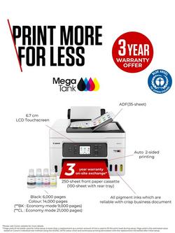 Canon MAXIFY GX4050 All-In-One Wireless Wi-Fi Printer, White - view 2, White