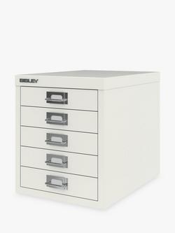 Bisley MultiDrawer 5 Drawer A4 Filing Cabinet - view 2, Chalk