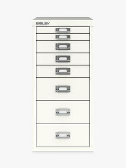 Bisley MultiDrawer 8 Drawer A4 Filing Cabinet, Chalk