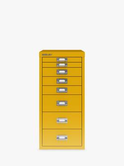 Bisley MultiDrawer 8 Drawer A4 Filing Cabinet, Sunflower Yellow
