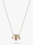 Coach Signature C Crystal Enamel Rondelle Pendant Necklace, Gold