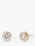 Coach Signature Sculpted C-Motif Crystal Earrings, Gold