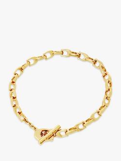 Coach Refined Signature Sculpted C-Link Chain Bracelet, Gold, Gold
