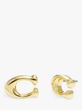 Coach Minimal Signature Sculpted C Earrings, Gold