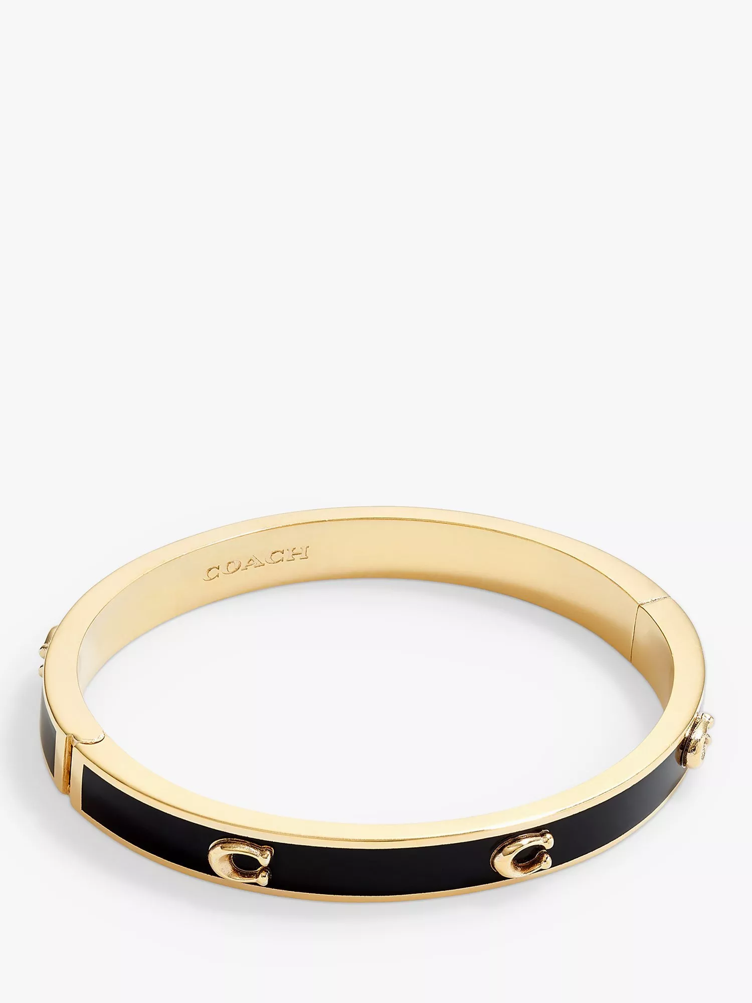 NWOT offers Coach Gold Plated Bangle with Signature C