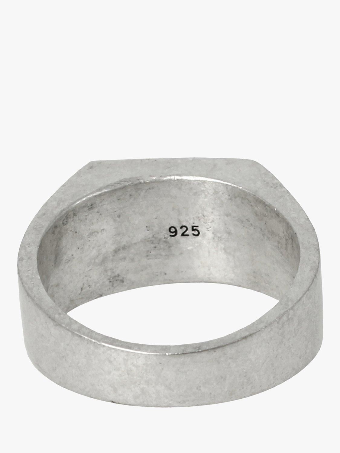 Product image 4 of 4, which shows AllSaints Pyramid Signet Ring, Warm Silver