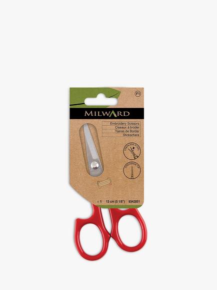 Milward Embroidery Scissors, 13cm, Red