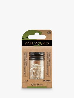 Milward Bridal/Shirt Pearl Head Pins, Pack of 75, Multi