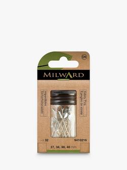 Milward Assorted Nickel Safety Pins, Pack of 32, Nickel