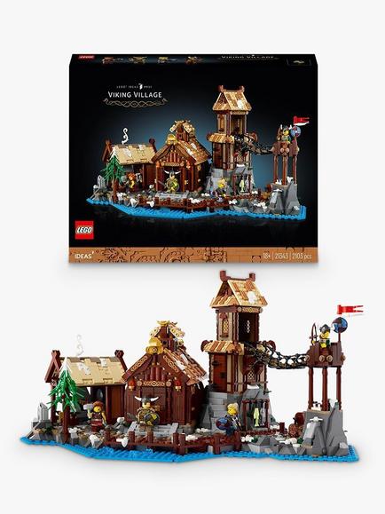 LEGO Ideas Viking Village Large Medieval Building Set 21343, Multi