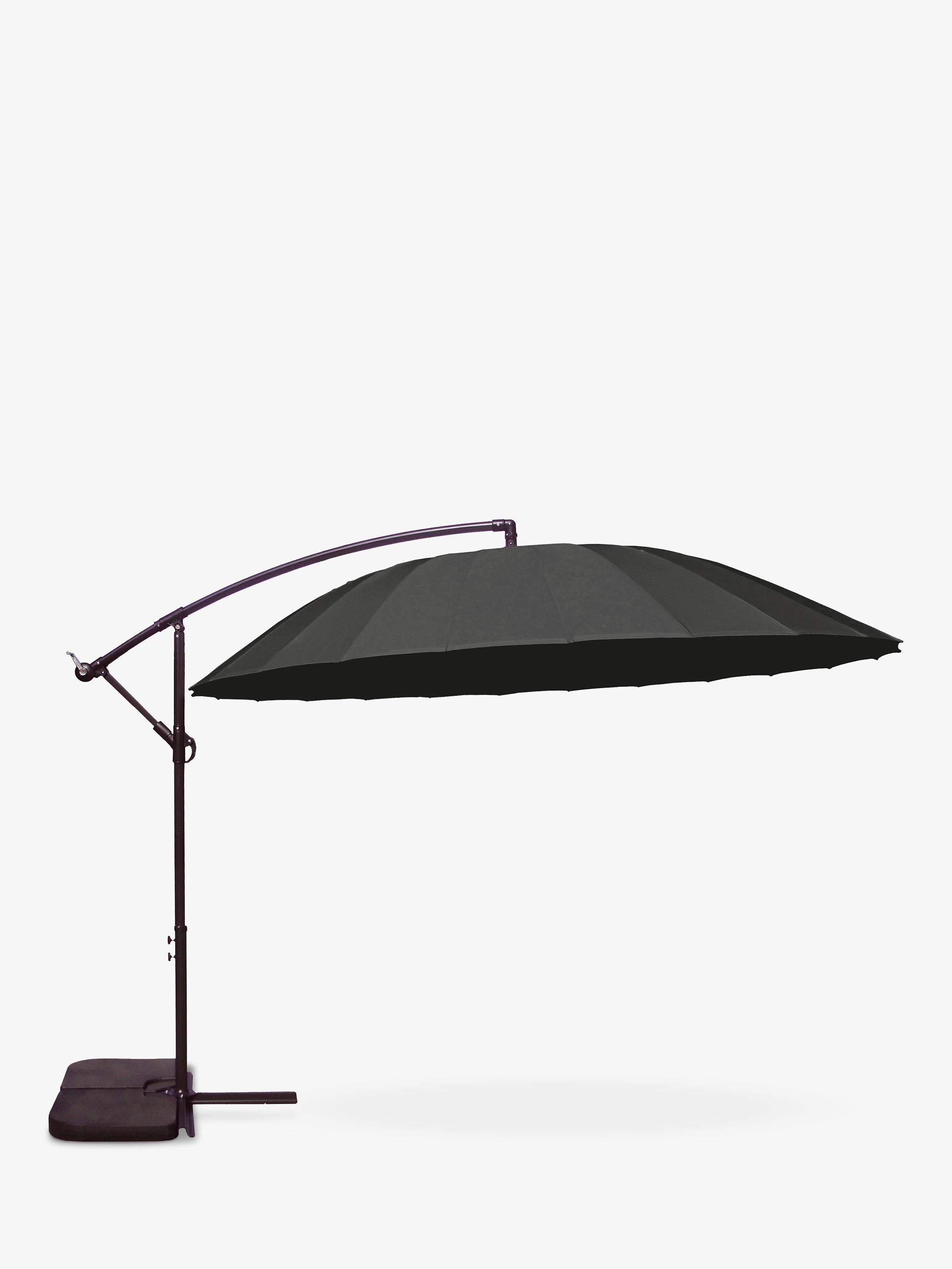 Suntime Shanghai Hanging Adjustable Parasol, 3m, Black