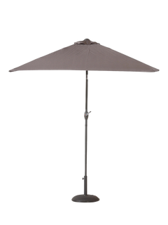 Suntime Wind-Up Crank Tilt Square Parasol, 2m, Dark Grey