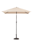 Suntime Wind-Up Crank Tilt Square Parasol, 2m, Ecru