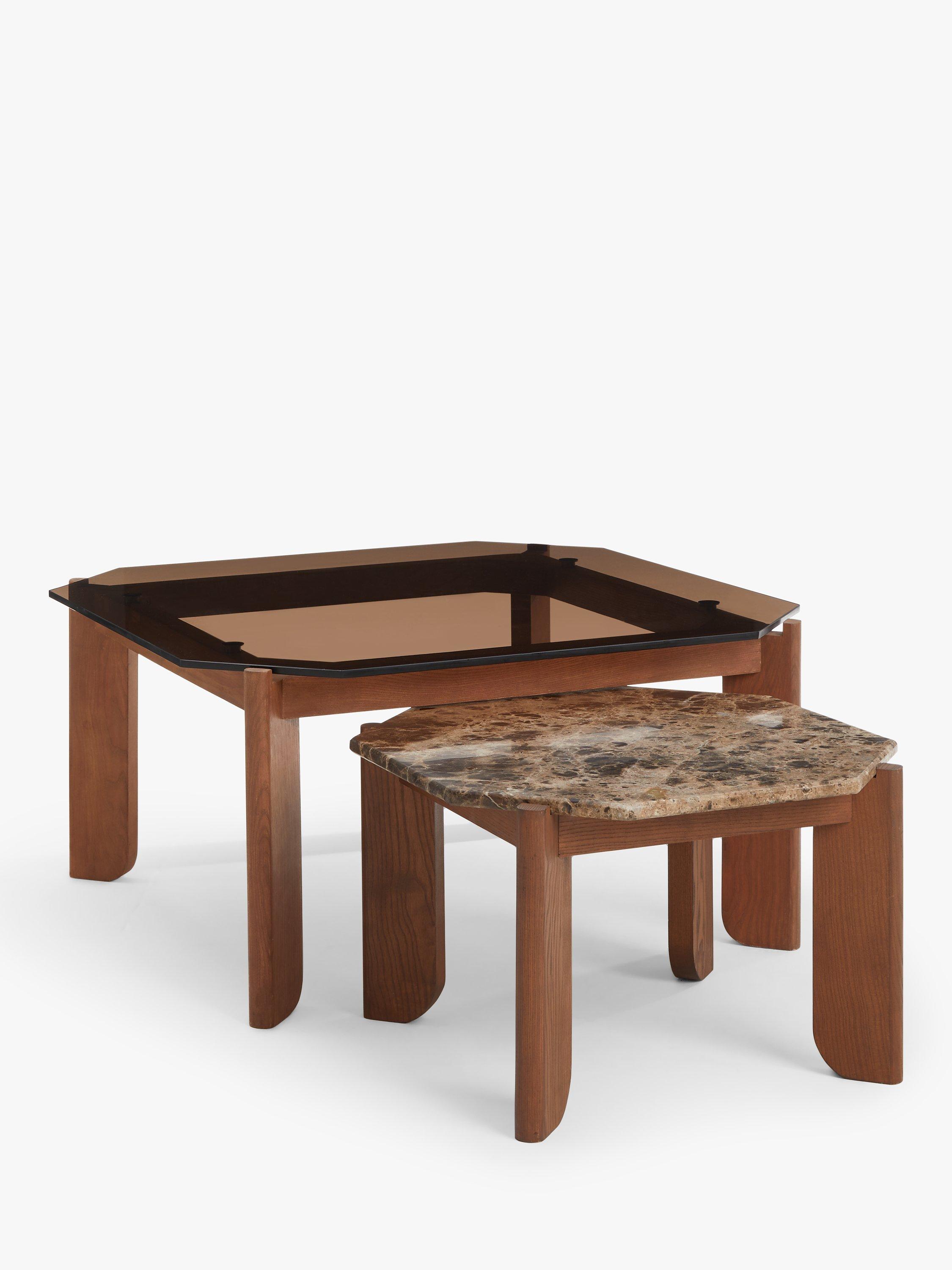 John Lewis Pavilion Nest of 2 Coffee Tables, Brown