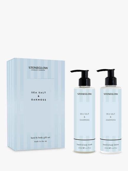 Stoneglow Sea Salt & Oakmoss Bath & Body Gift Set, Light Blue