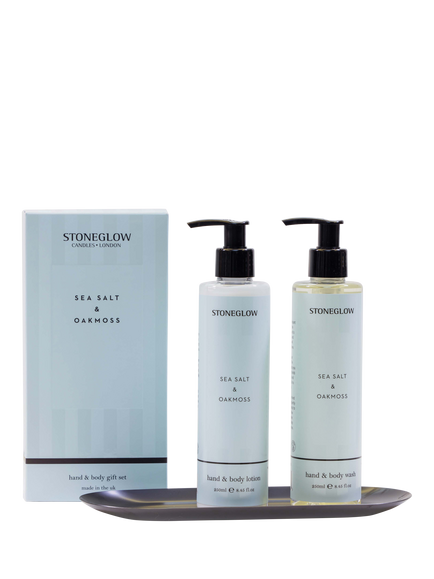 Stoneglow Sea Salt & Oakmoss Bath & Body Gift Set - view 2, Light Blue