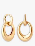 Astrid & Miyu Dome Connection Link Hoop Earrings, Gold