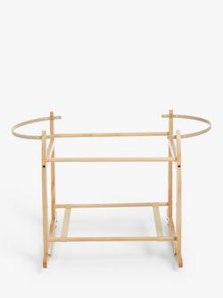 John Lewis Pinewood Moses Basket Stand - view 2, Natural