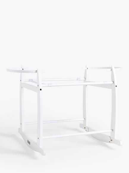 John Lewis Pinewood Moses Basket Stand - view 2, White