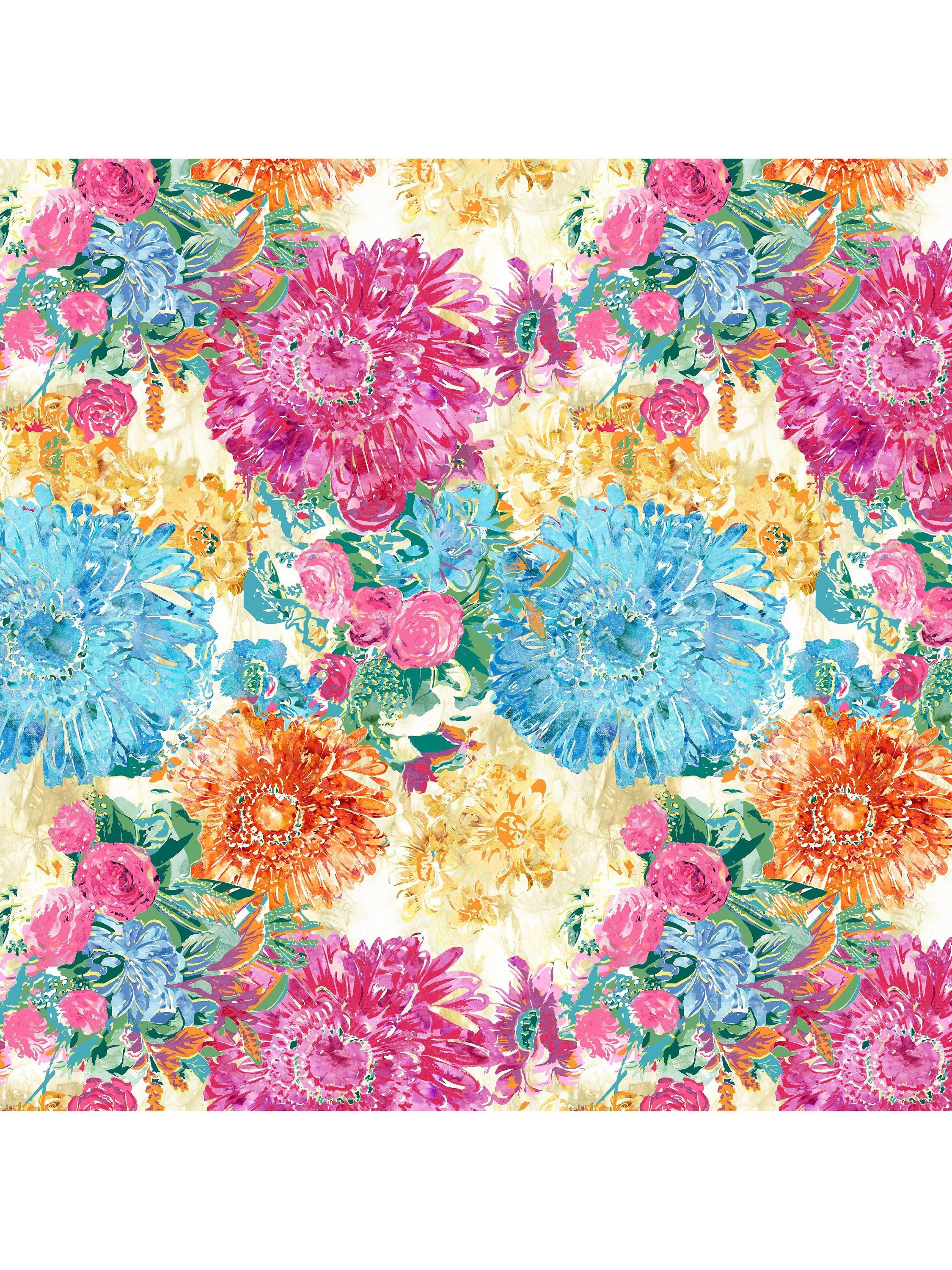FreeSpirit Large Bloom Fabric, Multi